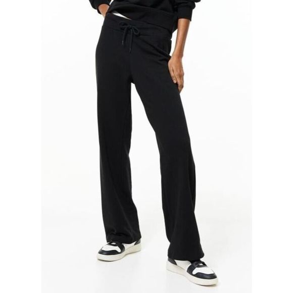 H&M 1128433 001 Womens Sz XL Black Basics Divided Straight-Cut Sweatpant Joggers - Picture 6 of 7
